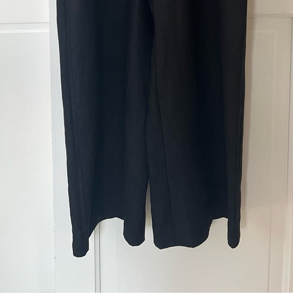 Whistles Black Sana Button Front Wide-Leg Jumpsuit | Black | 4 - Picture 7 of 15